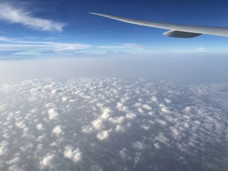 aerial view from airplane window