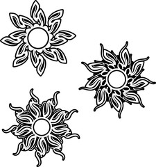 Tribal Tattoo Sun Design