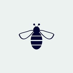 bee icon, vector illustration. flat icon