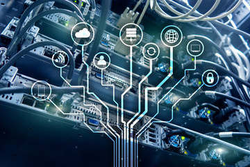 IOT, Internet of things, telecommunication concept.