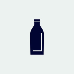 bottle of wine  icon, vector illustration. flat icon