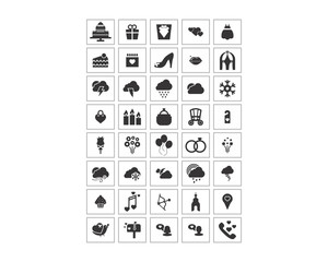 variation mixed Celebration fashion image vector icon logo symbol set