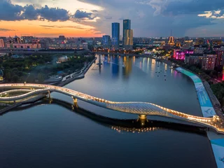 Foto auf Acrylglas Budapest Ishim river riverside in Astana, Kazakhstan