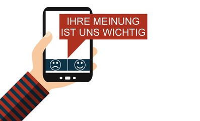 Ihre Meinung ist uns wichtig mit dem Smartphone