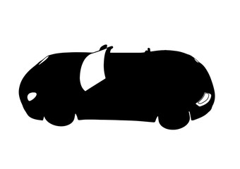 silhouette of sports car vector