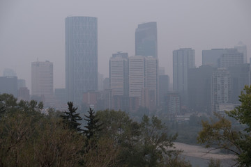 Smokey Calgary Skyline