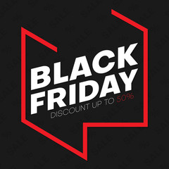 Black friday sale background. Discount up to 50 percent.