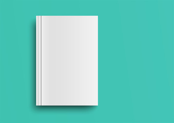 Empty magazine, album or book template.