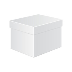 Box mockup. White template