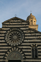 Detail of Sant'Andrea church in Levanto. Liguria, Italy.