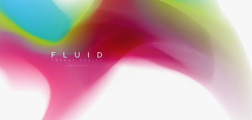 Mixing liquid color flow abstract background. Trendy abstract layout template for business or technology presentation, internet poster or web brochure cover, wallpaper