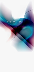 Color flowing wave, trendy liquid design template