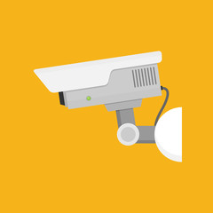 Security camera flat vector