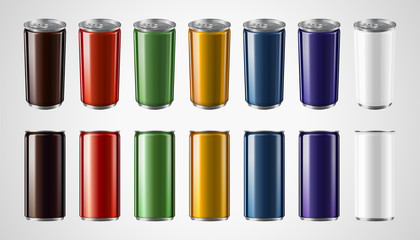 Colorful aluminum cans