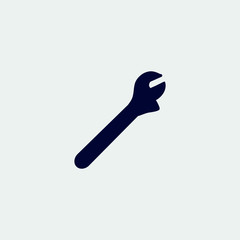 wrench icon, vector illustration. flat icon