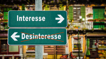 Obraz premium Schild 350 - Interesse