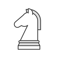 horse chess icon, strategy in business concept, editable stroke outline