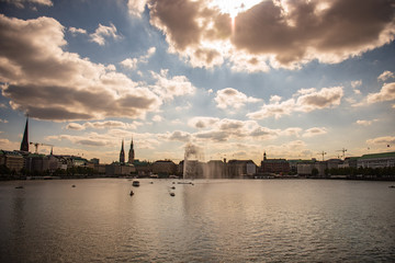 Die Alster in Hamburg