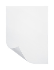 blank paper sheet on white background