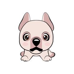 Vector illustration of Angry puppy