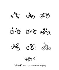 스포츠 포스터 / 손으로 그린 스포츠 그림