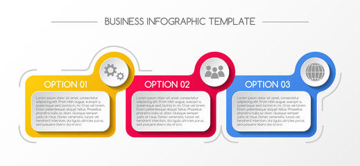 Concept of colorful infographic template. Vector.