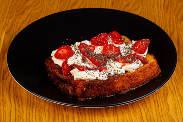 Sweet Brioche with strawberry