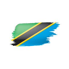Tanzania flag, vector illustration on a white background.