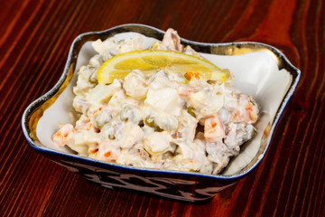 Traditional Russian salad