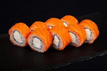 Japanese roll with salmon