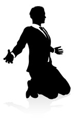 A very high quality business person silhouette