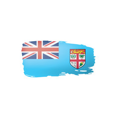 Fototapeta premium Fiji flag, vector illustration on a white background.