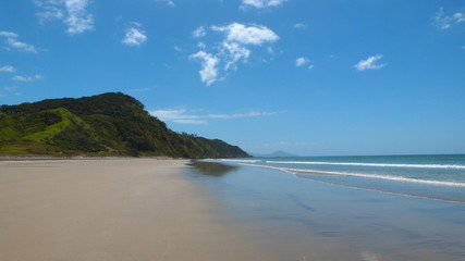 Wild abandoned beach in New Zealand Northland