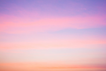 Twilight sky with cloud at sunset Abstract background