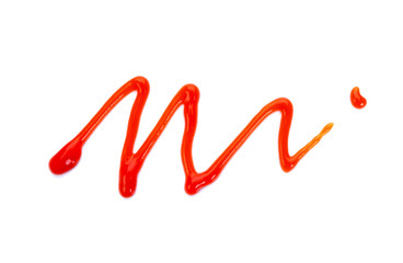 tomato sauce or ketchup isolated on a white background