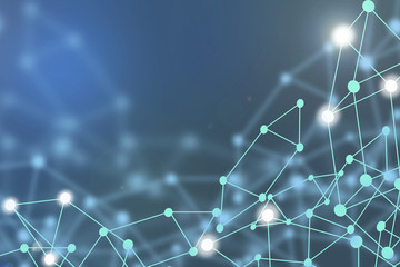 Abstract connected dots, technology background concept.