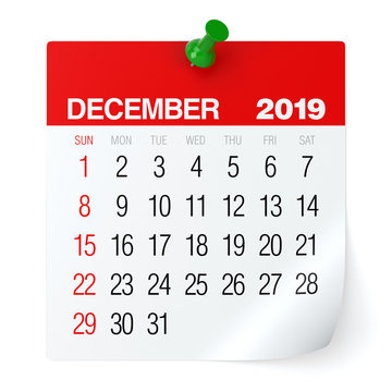 December 2019 - Calendar.