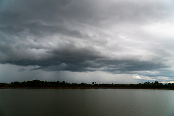 Fototapeta premium thunder storm sky Rain clouds