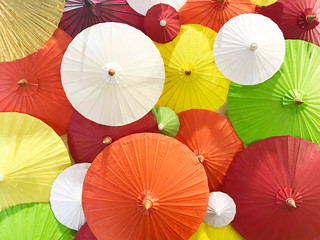Colorful of Thai style handmade umbrella