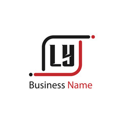 Initial Letter LY Logo Template Design