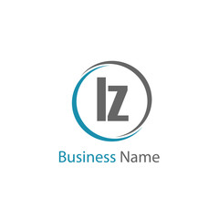 Initial Letter LZ Logo Template Design