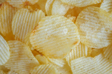 crispy potato chips snack texture background