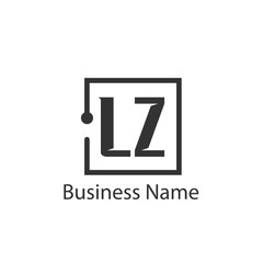 Initial Letter LZ Logo Template Design