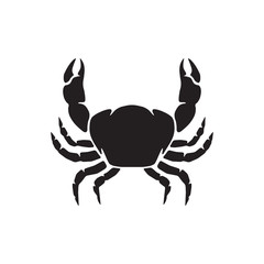 Crab silhouette. Vector illustration isolated on white background