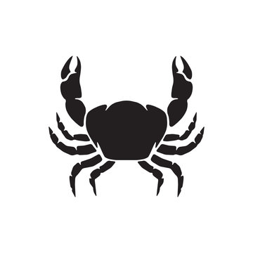 Crab silhouette. Vector illustration isolated on white background