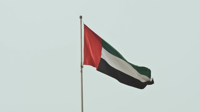 Flag of the United Arab Emirates. Dubai.