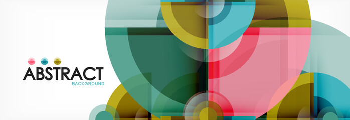 Vector fantastic circle modern geometric background template