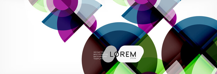 Obraz premium Abstract background bright circles geometric design