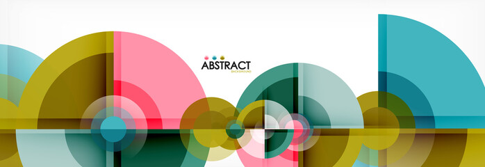 Vector fantastic circle modern geometric background template