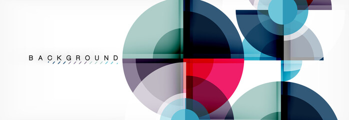 Obraz premium Abstract background bright circles geometric design